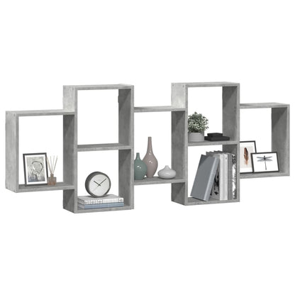 Étagère murale gris béton 159x18x65 cm bois d'ingénierie