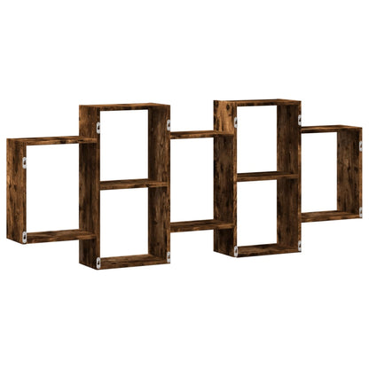 Étagère murale chêne fumé 159x18x65 cm bois d'ingénierie