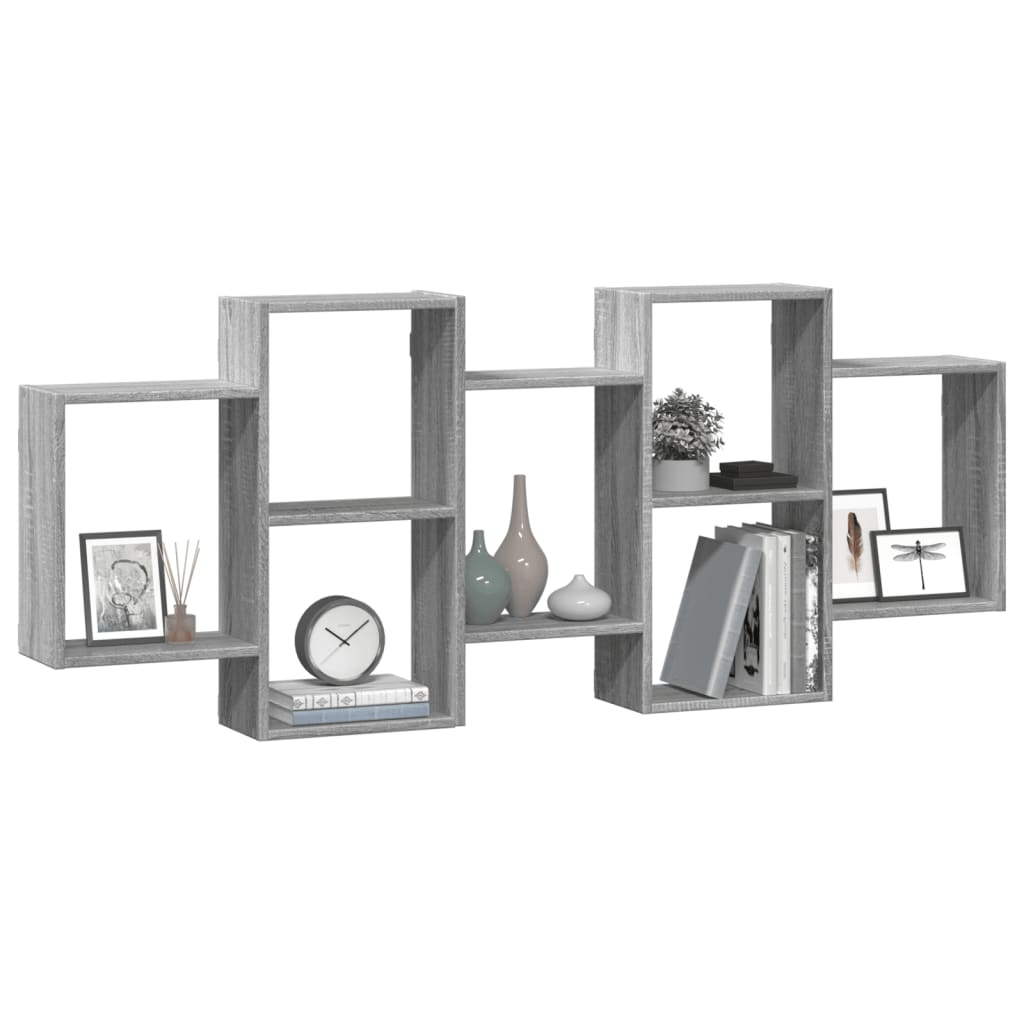 Étagère murale sonoma gris 159x18x65 cm bois d'ingénierie