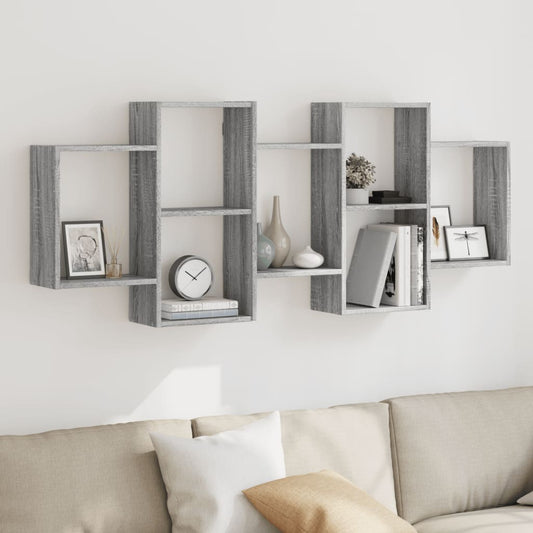 Étagère murale sonoma gris 159x18x65 cm bois d'ingénierie
