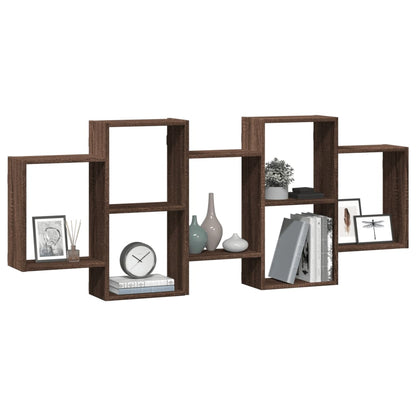 Étagère murale chêne marron 159x18x65 cm bois d'ingénierie