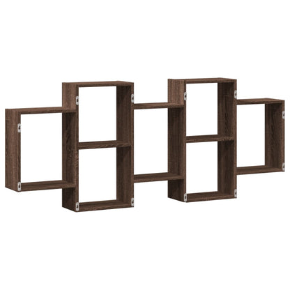 Étagère murale chêne marron 159x18x65 cm bois d'ingénierie