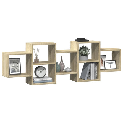 Étagère murale chêne sonoma 129x18x42 cm bois d'ingénierie