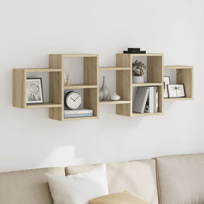 Étagère murale chêne sonoma 129x18x42 cm bois d'ingénierie
