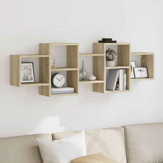 Étagère murale chêne sonoma 129x18x42 cm bois d'ingénierie