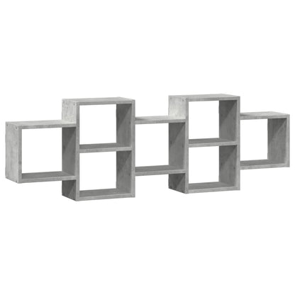 Étagère murale gris béton 129x18x42 cm bois d'ingénierie