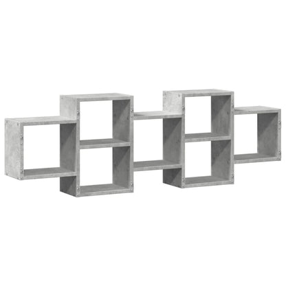 Étagère murale gris béton 129x18x42 cm bois d'ingénierie