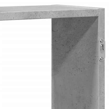 Étagère murale gris béton 129x18x42 cm bois d'ingénierie
