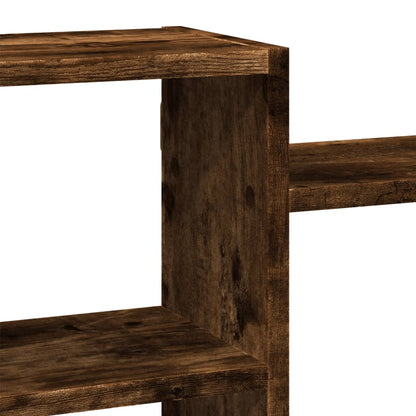 Étagère murale chêne fumé 129x18x42 cm bois d'ingénierie