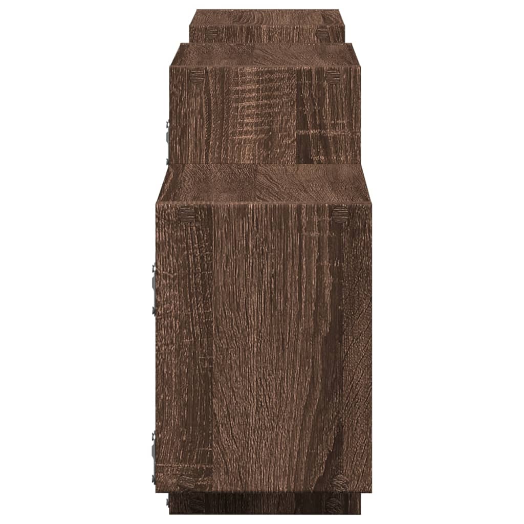 Étagère murale chêne marron 129x18x42 cm bois d'ingénierie
