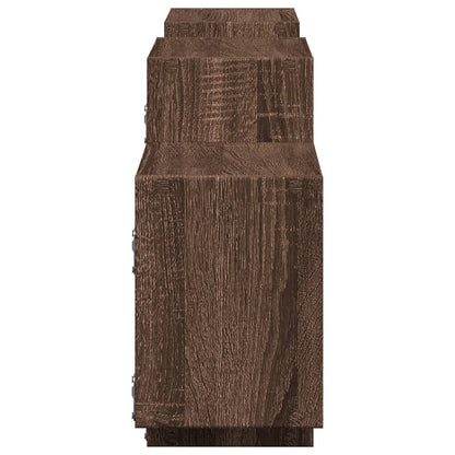 Étagère murale chêne marron 129x18x42 cm bois d'ingénierie