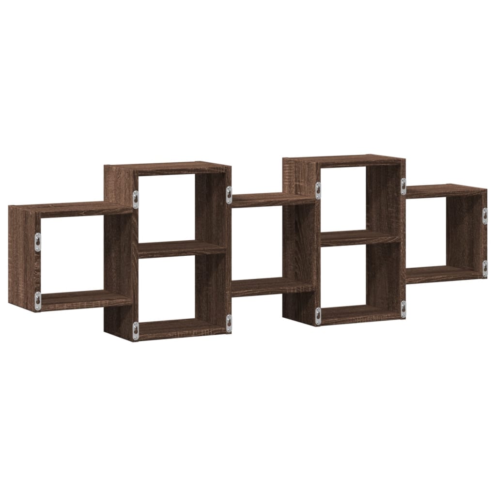 Étagère murale chêne marron 129x18x42 cm bois d'ingénierie