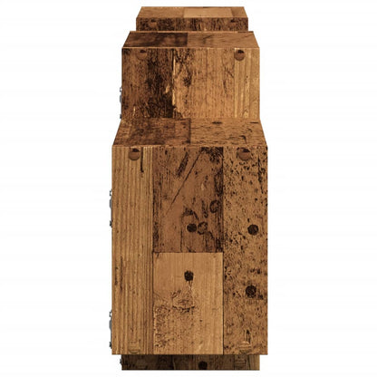 Étagère murale vieux bois 129x18x42 cm bois d'ingénierie