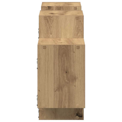 Étagère murale chêne artisanal 129x18x42 cm bois d'ingénierie