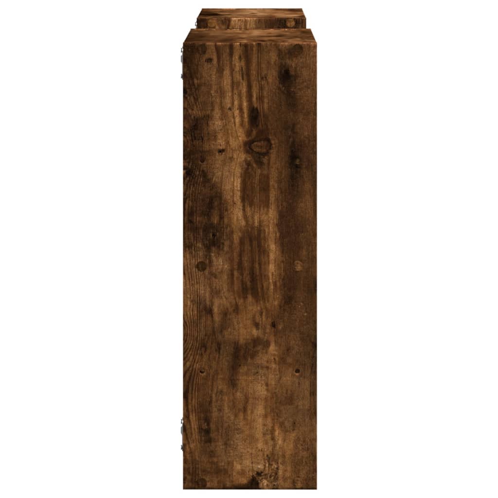 Étagère murale chêne fumé 96x18x60 cm bois d'ingénierie