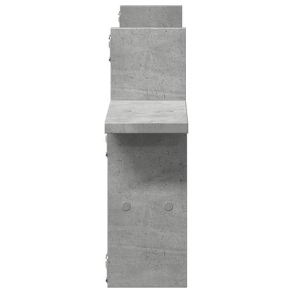 Étagères murales 2 pcs gris béton 38x12x38 cm bois d'ingénierie