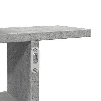 Étagères murales 2 pcs gris béton 38x12x38 cm bois d'ingénierie