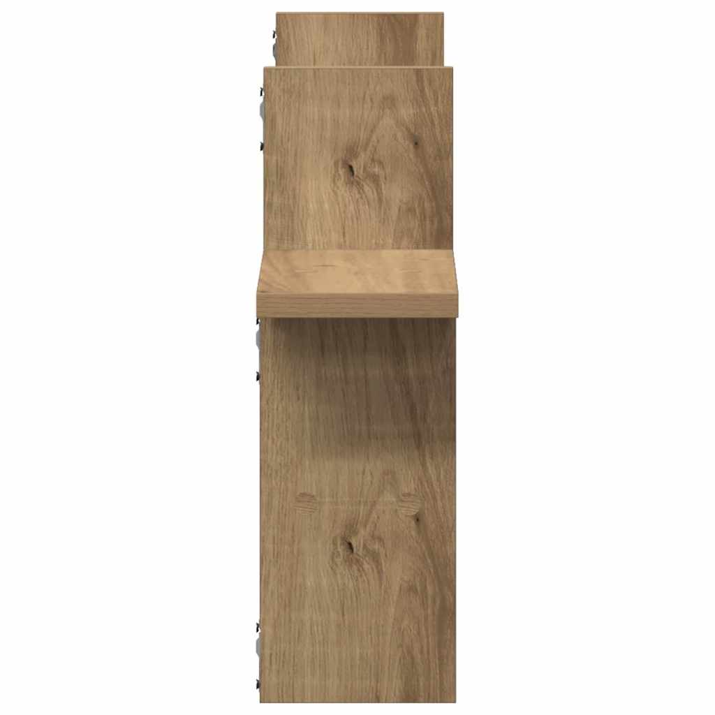 Étagères murales 2 pcs chêne artisanal bois d'ingénierie