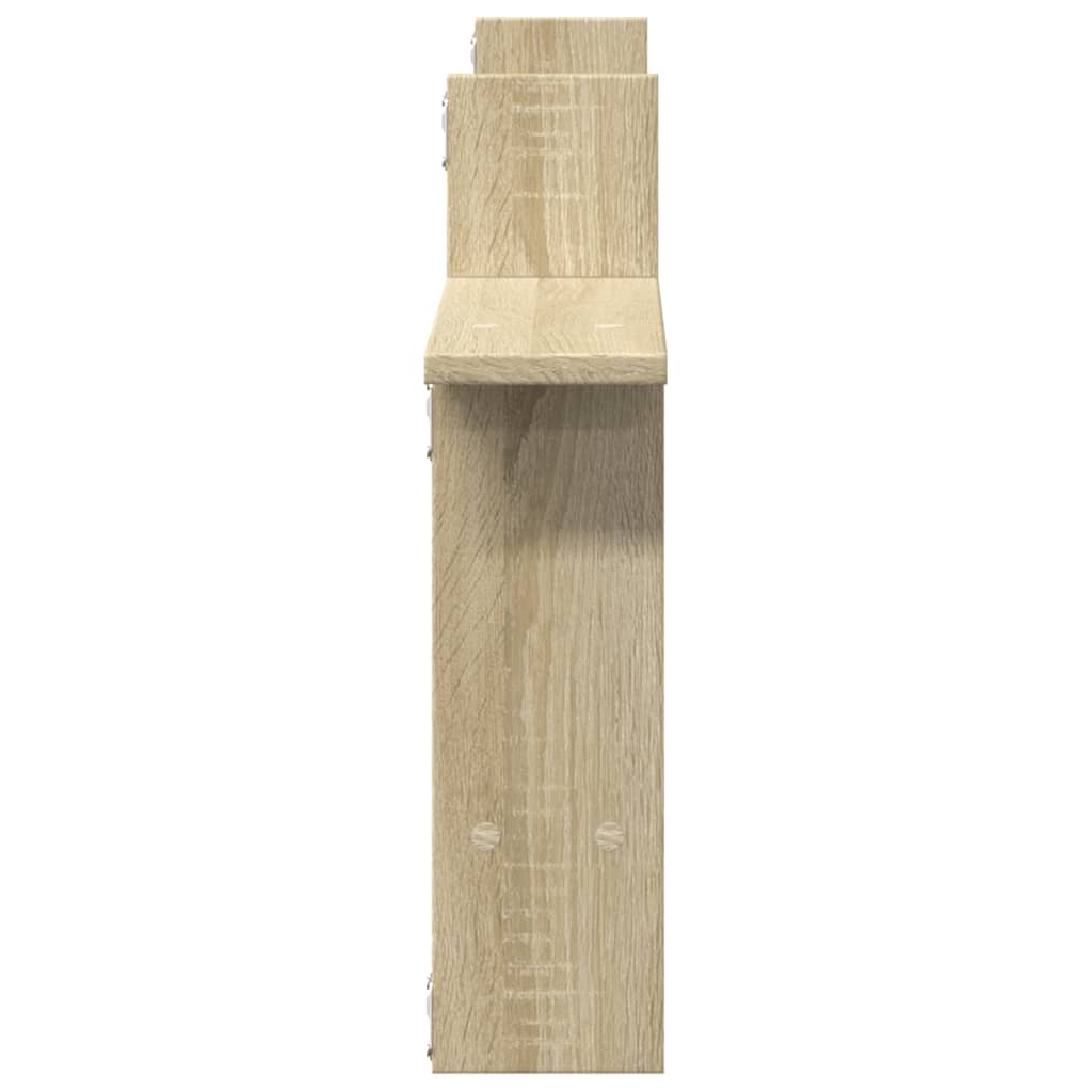 Étagères murales 2pcs chêne sonoma 50x12x50cm bois d'ingénierie