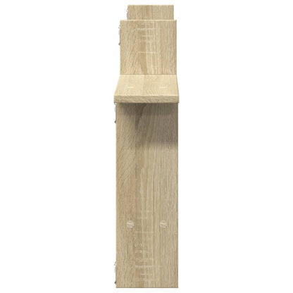 Étagères murales 2pcs chêne sonoma 50x12x50cm bois d'ingénierie
