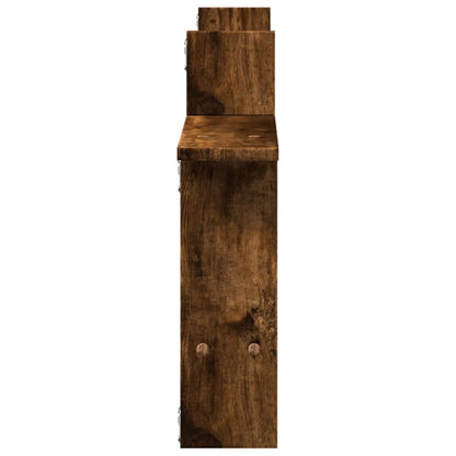 Étagères murales 2 pcs chêne fumé 50x12x50 cm Bois d'ingénierie