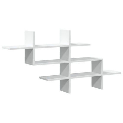 Étagère murale blanc 124,5x18x60,5 cm bois d'ingénierie