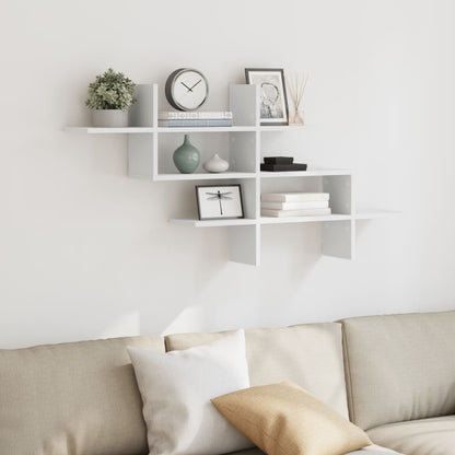 Étagère murale blanc 124,5x18x60,5 cm bois d'ingénierie