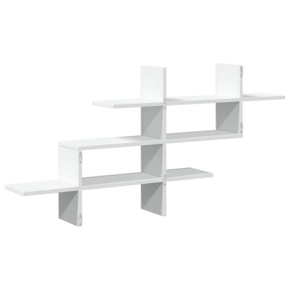 Étagère murale blanc 124,5x18x60,5 cm bois d'ingénierie