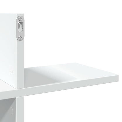 Étagère murale blanc 124,5x18x60,5 cm bois d'ingénierie