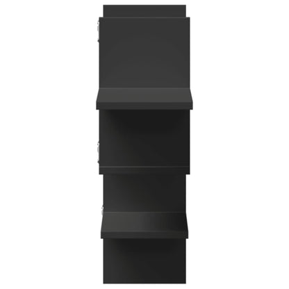 Étagère murale noir 124,5x18x60,5 cm bois d'ingénierie