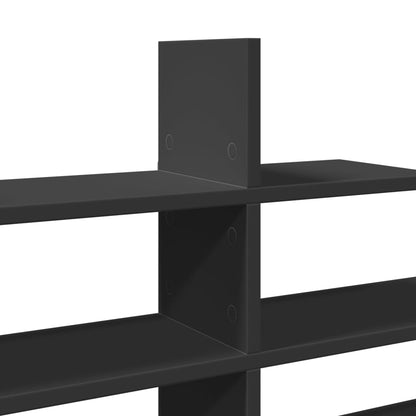 Étagère murale noir 124,5x18x60,5 cm bois d'ingénierie