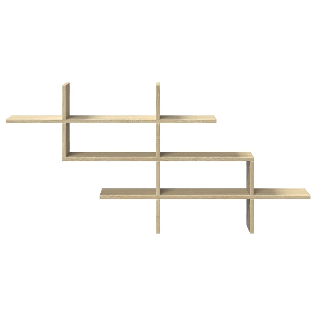Étagère murale chêne sonoma 124,5x18x60,5 cm bois d'ingénierie