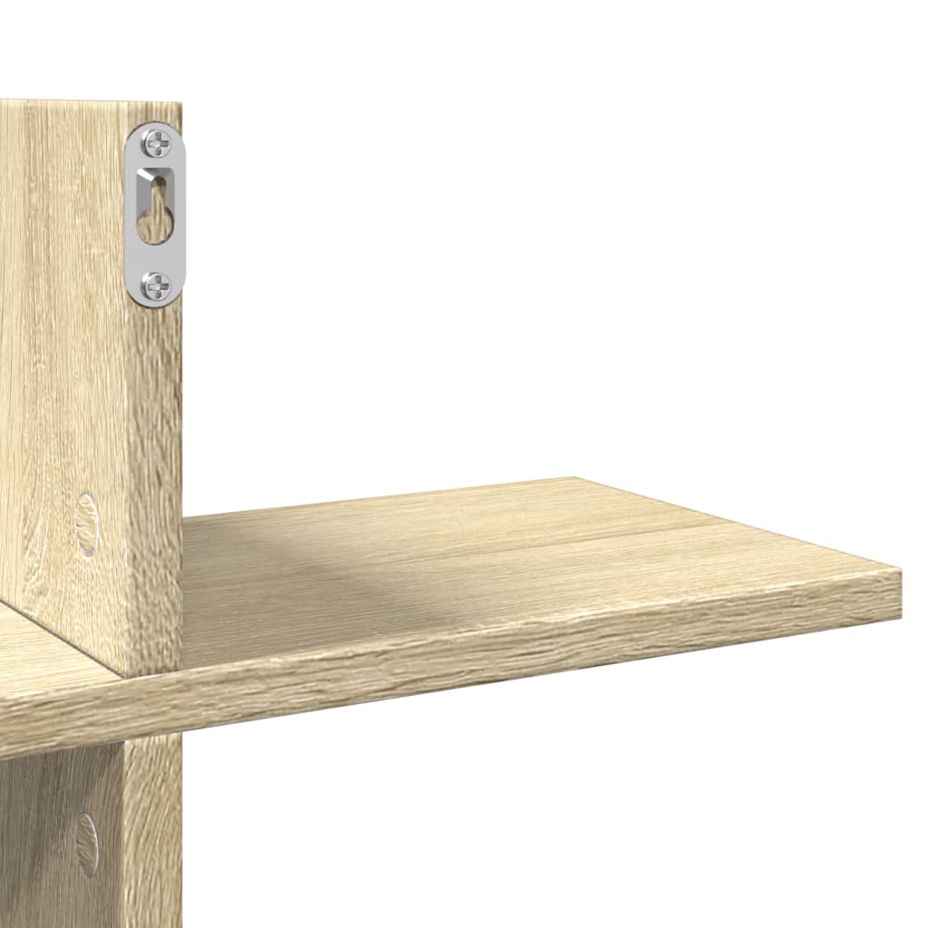 Étagère murale chêne sonoma 124,5x18x60,5 cm bois d'ingénierie