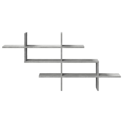 Étagère murale gris béton 124,5x18x60,5 cm bois d'ingénierie