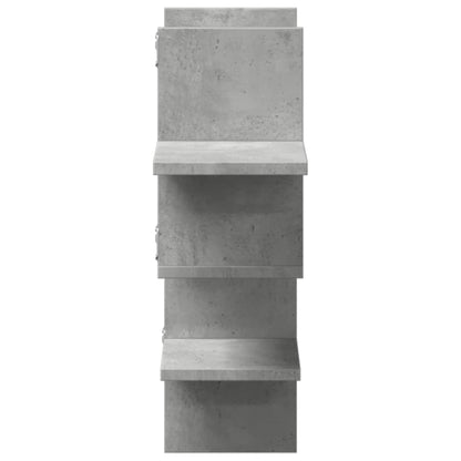 Étagère murale gris béton 124,5x18x60,5 cm bois d'ingénierie