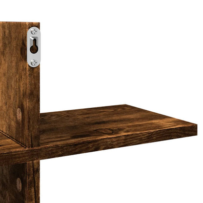 Étagère murale chêne fumé 124,5x18x60,5 cm bois d'ingénierie