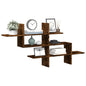 Étagère murale chêne fumé 124,5x18x60,5 cm bois d'ingénierie