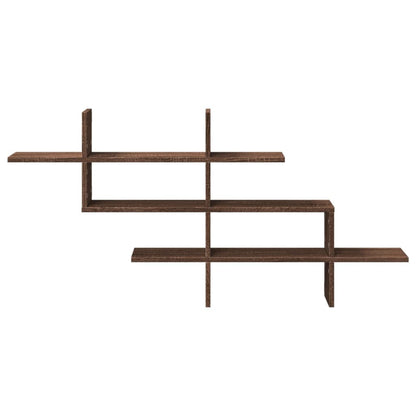 Étagère murale chêne marron 124,5x18x60,5 cm bois d'ingénierie