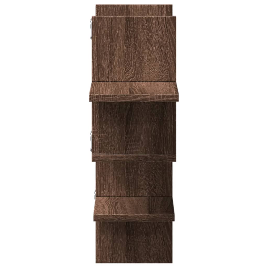 Étagère murale chêne marron 124,5x18x60,5 cm bois d'ingénierie