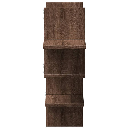 Étagère murale chêne marron 124,5x18x60,5 cm bois d'ingénierie