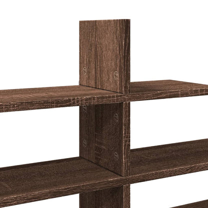 Étagère murale chêne marron 124,5x18x60,5 cm bois d'ingénierie