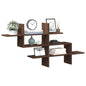 Étagère murale chêne marron 124,5x18x60,5 cm bois d'ingénierie
