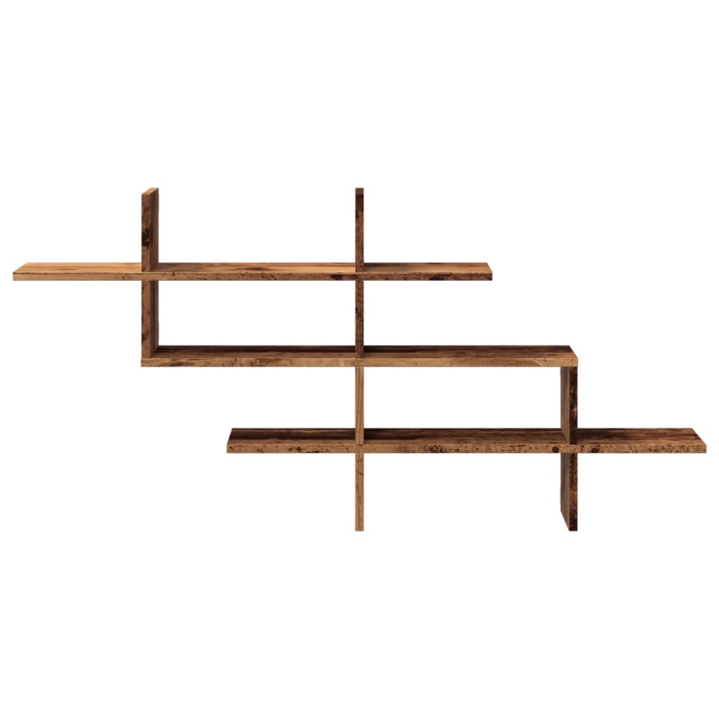 Étagère murale vieux bois 124,5x18x60,5 cm bois d'ingénierie
