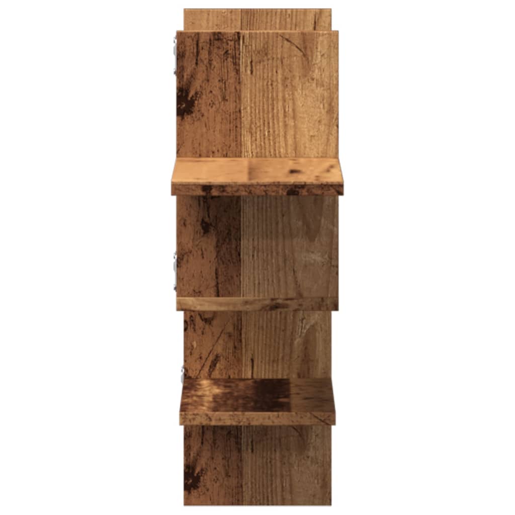 Étagère murale vieux bois 124,5x18x60,5 cm bois d'ingénierie
