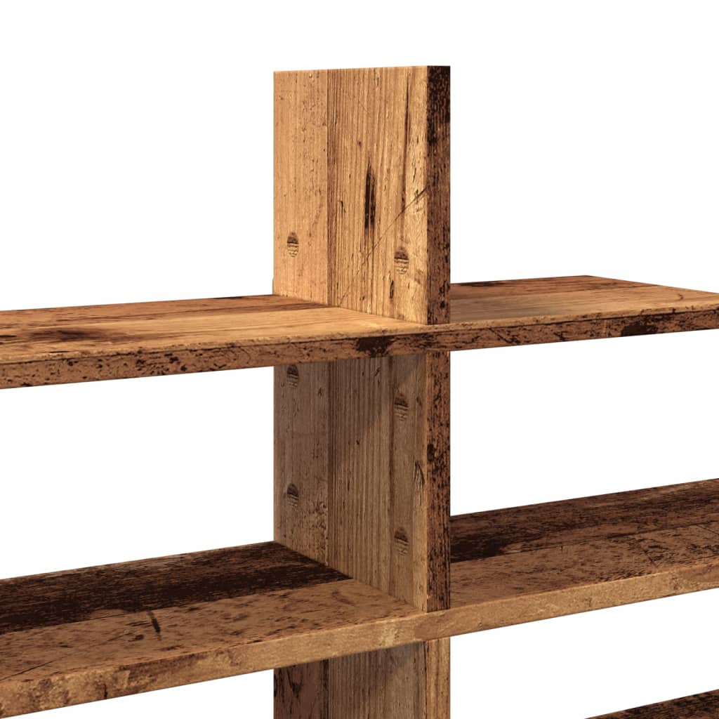 Étagère murale vieux bois 124,5x18x60,5 cm bois d'ingénierie