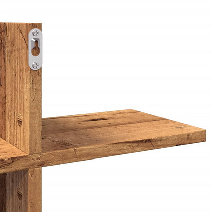 Étagère murale vieux bois 124,5x18x60,5 cm bois d'ingénierie
