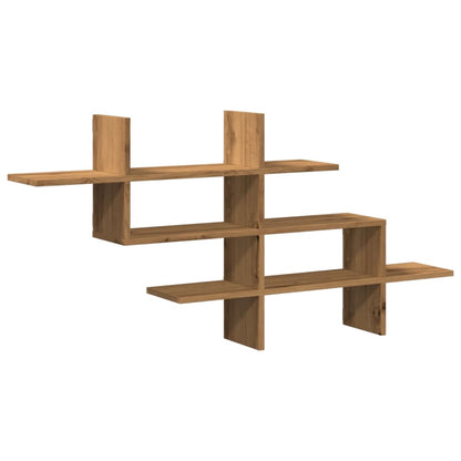 Étagère murale chêne artisanal 124,5x18x60,5 cm bois ingénierie