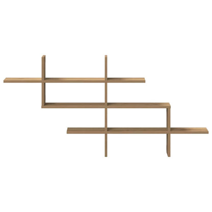 Étagère murale chêne artisanal 124,5x18x60,5 cm bois ingénierie