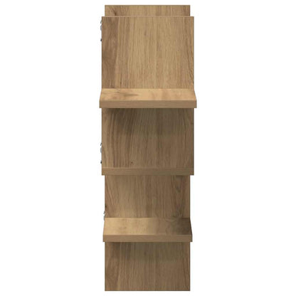 Étagère murale chêne artisanal 124,5x18x60,5 cm bois ingénierie