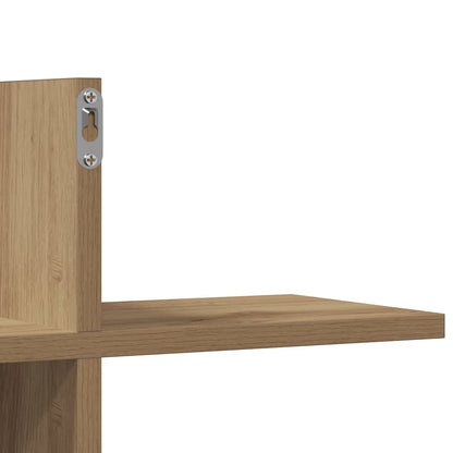 Étagère murale chêne artisanal 124,5x18x60,5 cm bois ingénierie